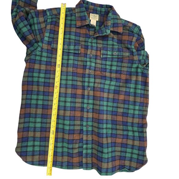 LL Bean Chamois Flannel Shirt Men's Large Button Up Traditional Fit Long Sleeve - Picture 5 of 7